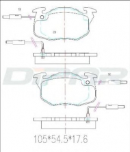 Комплект тормозных колодок DITAS DFB1154
