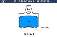 Комплект тормозных колодок GALFER B1.G102-0329.2