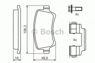 Комплект тормозных колодок BOSCH 0 986 494 213