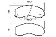 Комплект тормозных колодок BOSCH 0 986 494 314