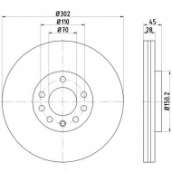Тормозной диск HELLA PAGID 8DD 355 109-161