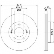 Тормозной диск HELLA PAGID 8DD 355 118-321