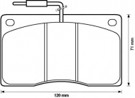 Комплект тормозных колодок BENDIX 571321B