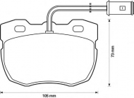 Комплект тормозных колодок BENDIX 571439B