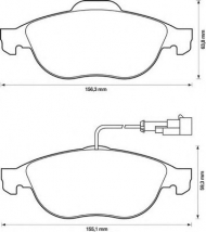 Комплект тормозных колодок BENDIX 571933B