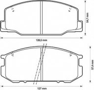 Комплект тормозных колодок BENDIX 572305B