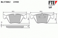 Комплект тормозных колодок FTE BL1738A2