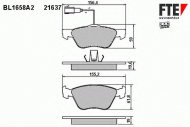 Комплект тормозных колодок FTE BL1658A2