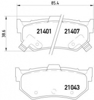 Комплект тормозных колодок BREMBO P 28 007