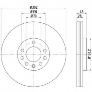 Тормозной диск HELLA 8DD 355 109-161
