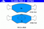 Комплект тормозных колодок ATE 13.0460-7063.2