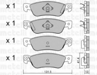 Комплект тормозных колодок METELLI 22-0359-0