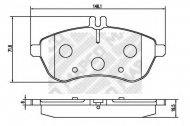 Комплект тормозных колодок MAPCO 6862