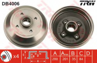 Тормозный барабан TRW DB4006
