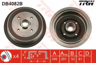 Тормозный барабан TRW DB4082B