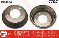 Тормозный барабан TRW DB4084