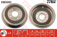 Тормозный барабан TRW DB4202