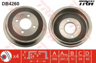 Тормозный барабан TRW DB4260