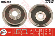 Тормозный барабан TRW DB4300