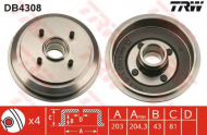 Тормозный барабан TRW DB4308