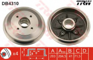 Тормозный барабан TRW DB4310