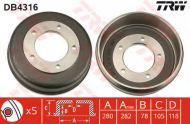 Тормозный барабан TRW DB4316