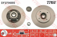 Тормозной диск TRW DF2706BS