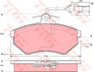 Комплект тормозных колодок TRW GDB1057