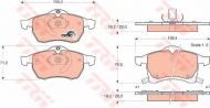 Комплект тормозных колодок TRW GDB1350