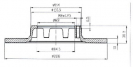 Тормозной диск QH Benelux BDC1026