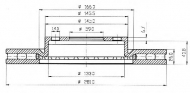 Тормозной диск QH Benelux BDC4501
