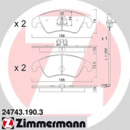 Комплект тормозных колодок ZIMMERMANN 24743.190.3