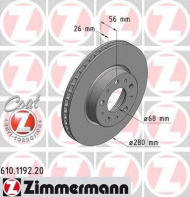 Тормозной диск ZIMMERMANN 610.1192.20