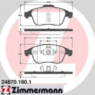 Комплект тормозных колодок ZIMMERMANN 24870.180.1
