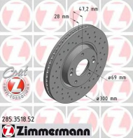 Тормозной диск ZIMMERMANN 285.3518.52