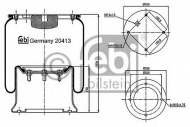 Баллон пневматической рессоры FEBI BILSTEIN 20413