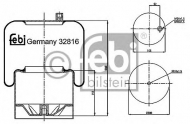 Баллон пневматической рессоры FEBI BILSTEIN 32816