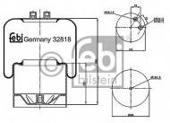 Баллон пневматической рессоры FEBI BILSTEIN 32818