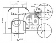 Баллон пневматической рессоры FEBI BILSTEIN 38719