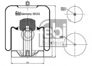 Баллон пневматической рессоры FEBI BILSTEIN 39152
