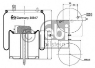 Баллон пневматической рессоры FEBI BILSTEIN 39847