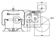 Баллон пневматической рессоры FEBI BILSTEIN 39854