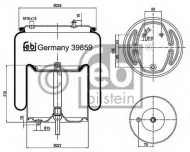 Баллон пневматической рессоры FEBI BILSTEIN 39859