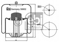 Баллон пневматической рессоры FEBI BILSTEIN 39902