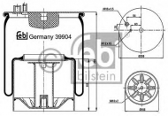 Баллон пневматической рессоры FEBI BILSTEIN 39904