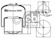 Баллон пневматической рессоры FEBI BILSTEIN 39987