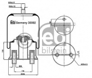 Баллон пневматической рессоры FEBI BILSTEIN 39992