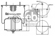 Баллон пневматической рессоры FEBI BILSTEIN 39993