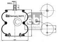 Баллон пневматической рессоры FEBI BILSTEIN 40272