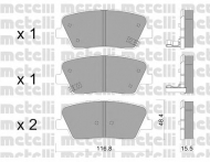 Комплект тормозных колодок METELLI 22-0901-0